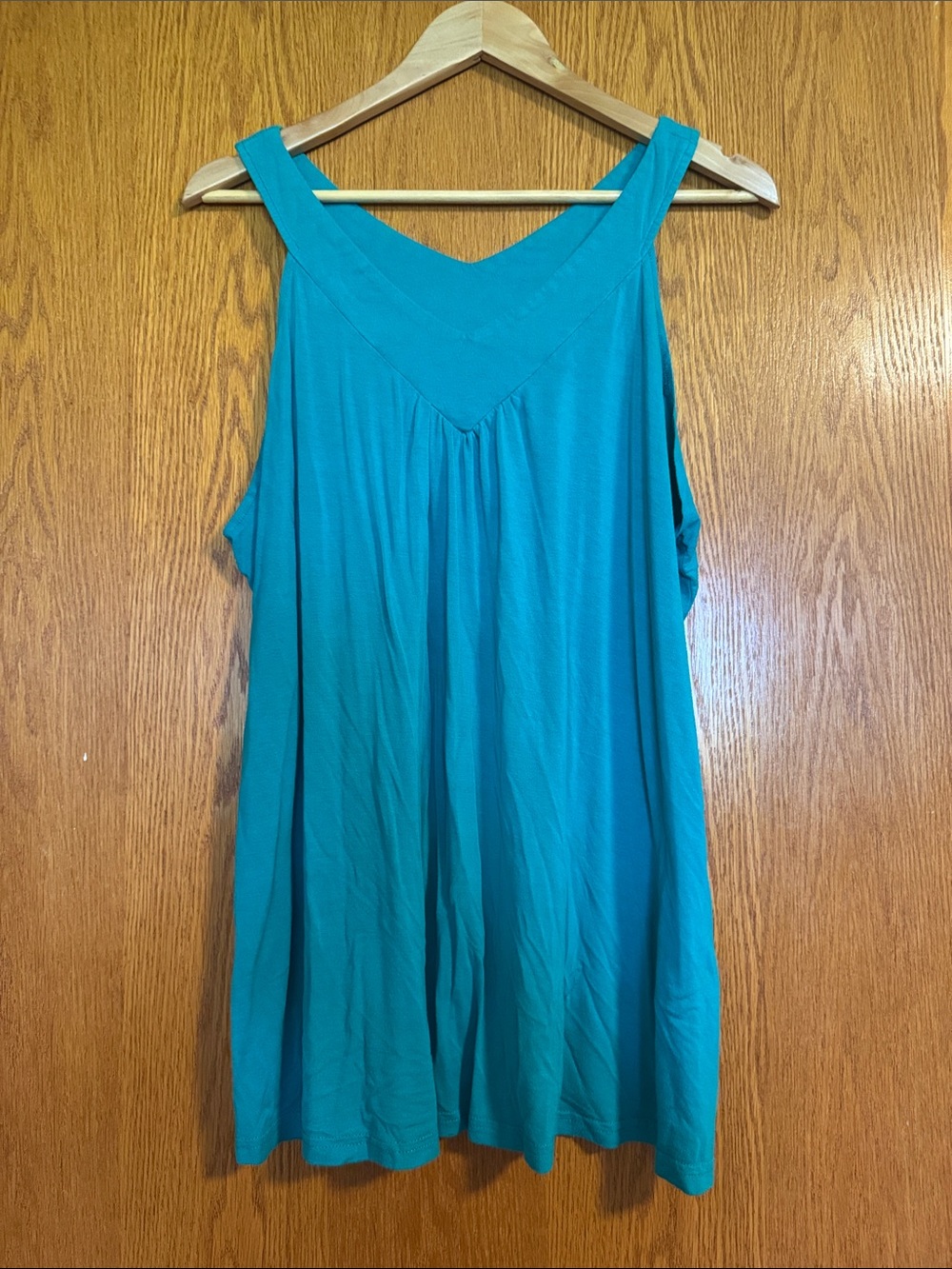 Leo Rosi Teal V-Neck Flowing Tank Top